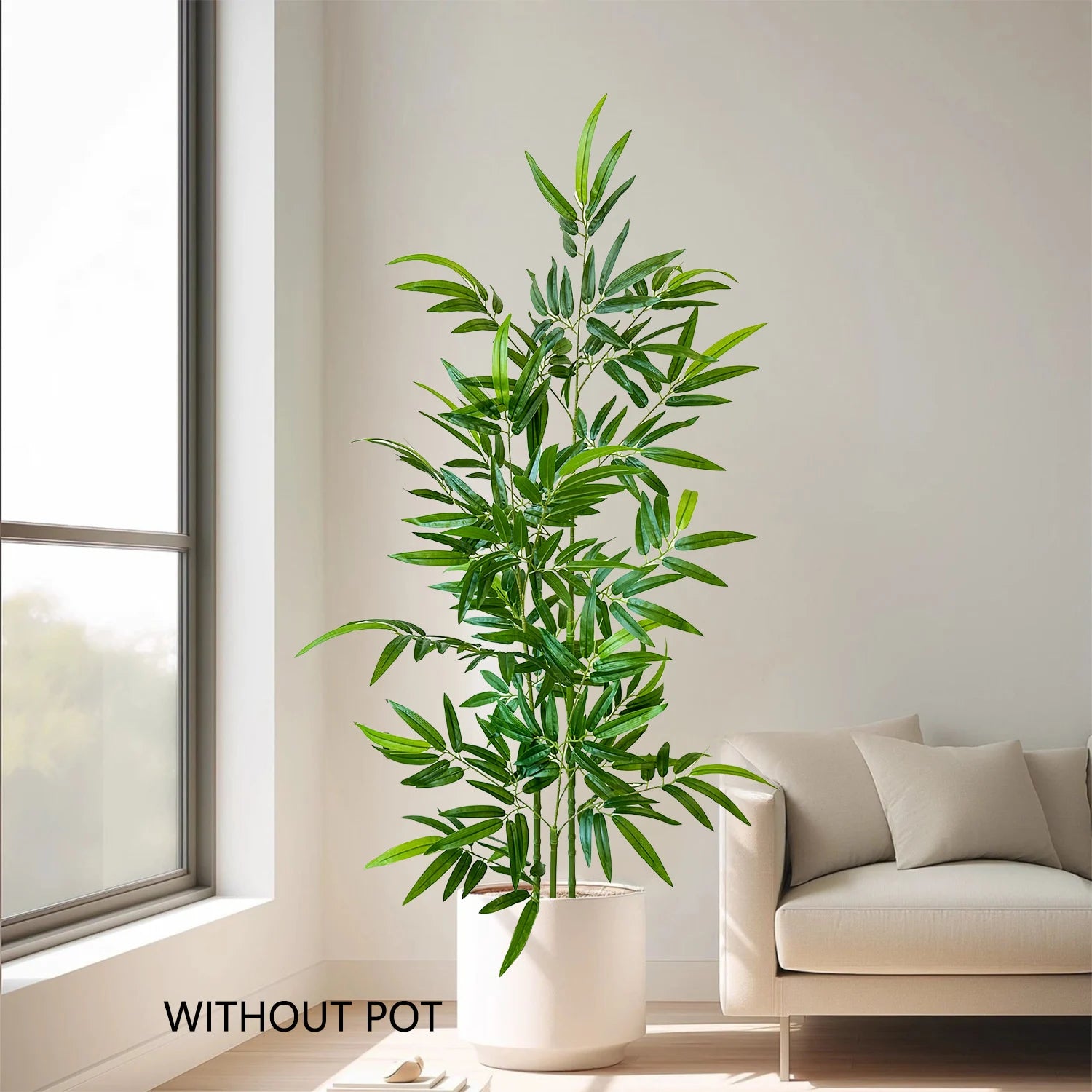 lot de 3 branches de bambou artificielles pour décoration intérieure festive - vue 4 sur 10
