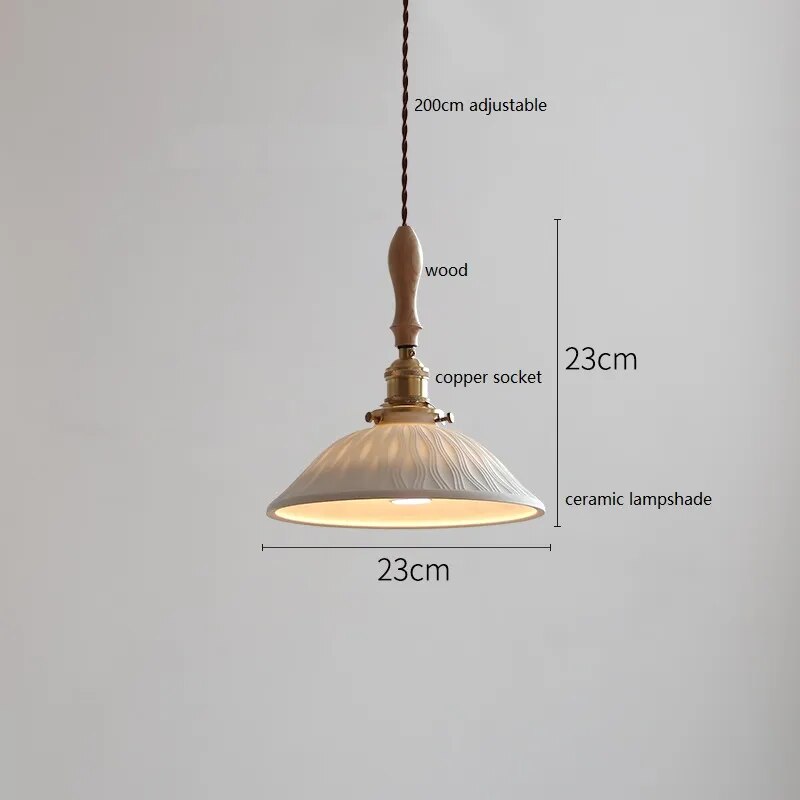 Suspension design led papillon céramique et bois - vue 19 sur 30