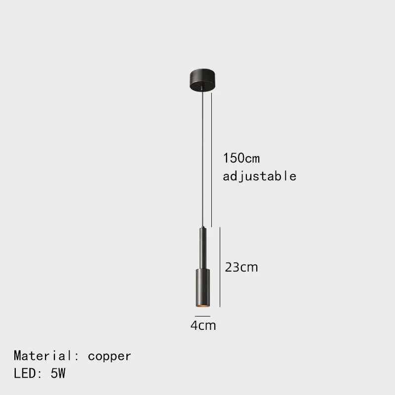 lampe led suspendue en laiton hauteur réglable luminaires suspendus - vue 8 sur 8