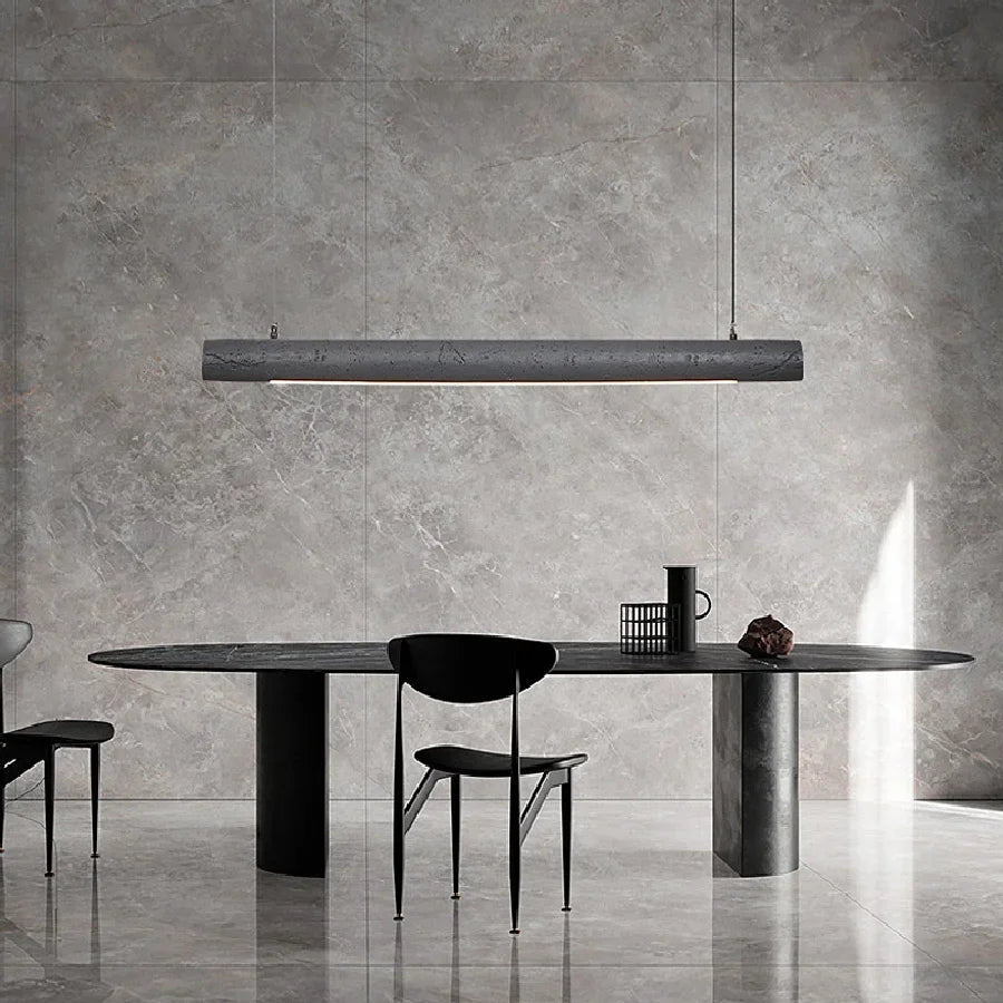 Nordic Minimalist Wabi-Sabi Wind LED Strip Restaurant Pendant Lights Home Decor Dining Room Bar Chandelier Hanging Lamp Fixtures - vue 3 sur 15