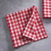 Serviette de table vichy coton style champetre reutilisable
