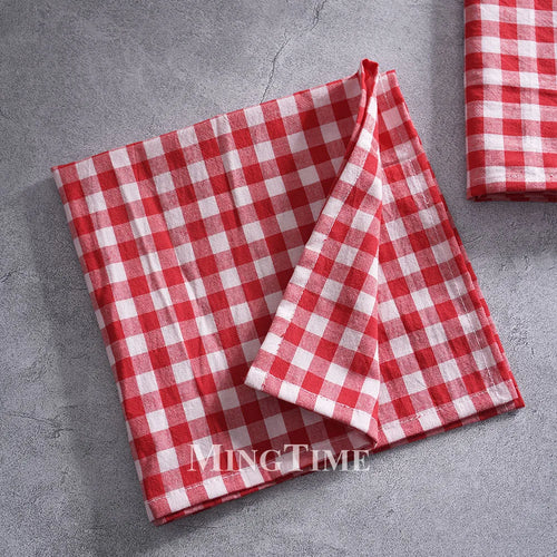 Serviette de table vichy coton style champetre reutilisable