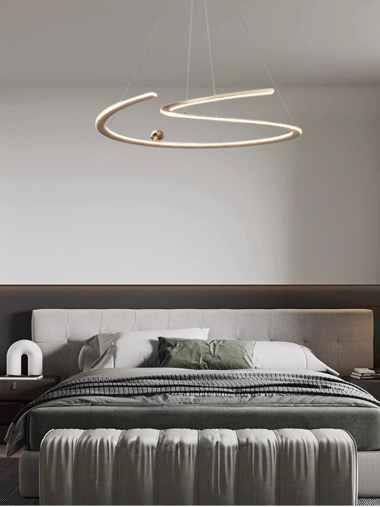 suspension minimaliste italienne à lumière circulaire élégante - vue 2 sur 9