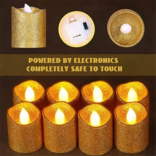 lot de 3 ou 12 bougies led pour anniversaires mariages et décorations intérieures - vue 10 sur 10