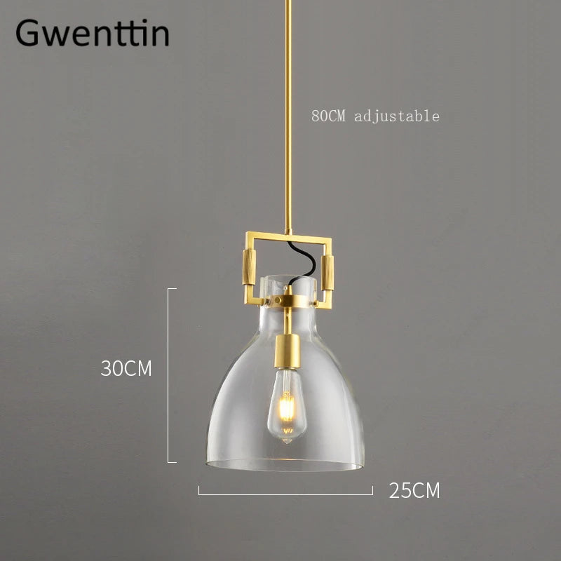 suspension moderne en métal et verre style industriel décor intérieur - vue 10 sur 10