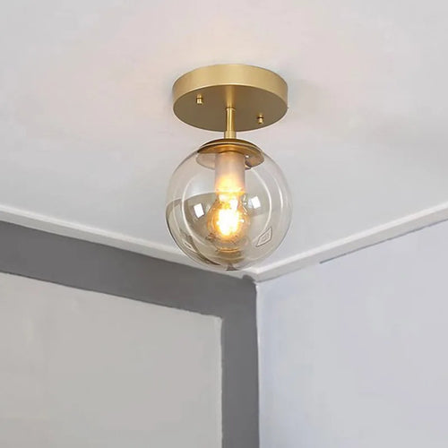 Plafonnier LED boule en verre moderne - vue 2 sur 14