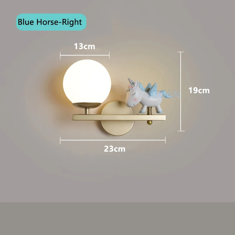 applique murale licorne rose pour chambre d'enfant - vue 23 sur 23