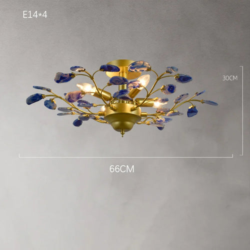 lustre led en agate naturelle idéal pour décoration romantique - vue 13 sur 15