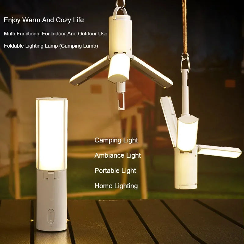 lanterne suspendue rechargeable pour camping et extérieur portable - vue 5 sur 7