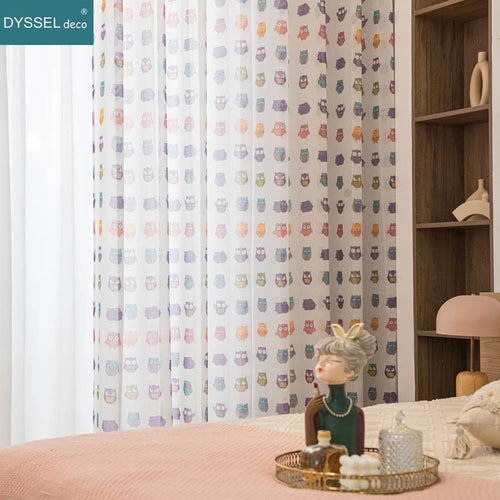 Voilage enfants motifs animaux style européen chambre enfant - vue 7 sur 8