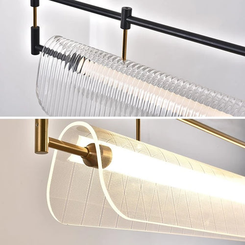 suspension minimalistes italiennes en acrylique led modernes - vue 6 sur 18