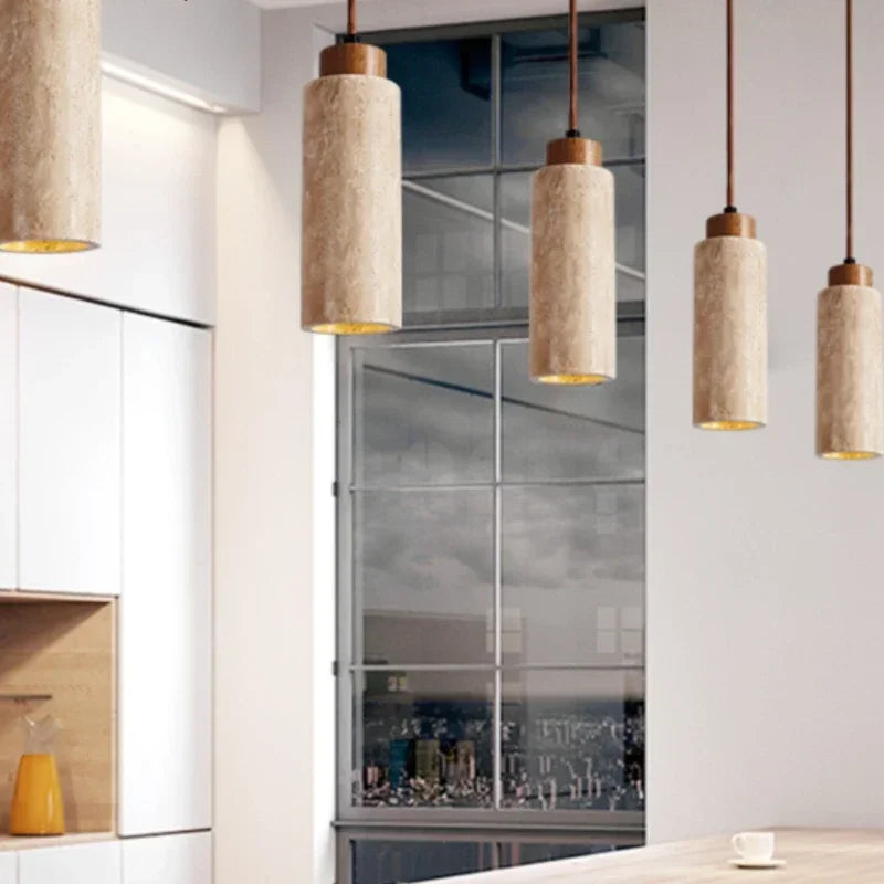 suspension en pierre lumineuse pour décoration intérieure moderne - vue 3 sur 8