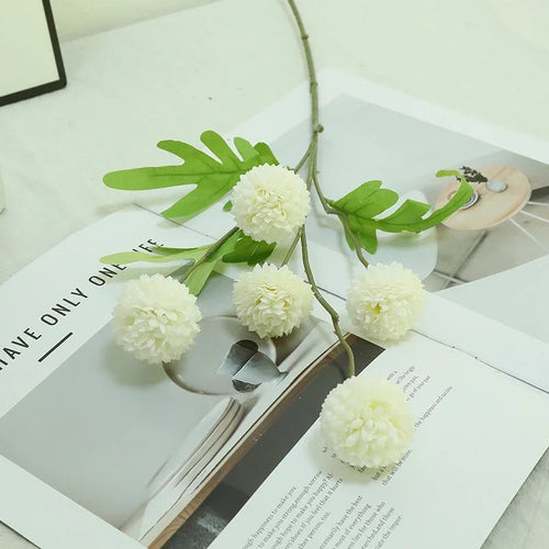 branche de chrysanthème artificielle pour décoration florale élégante - vue 11 sur 14