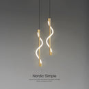 suspension en spirale luxe avec télécommande gradation led