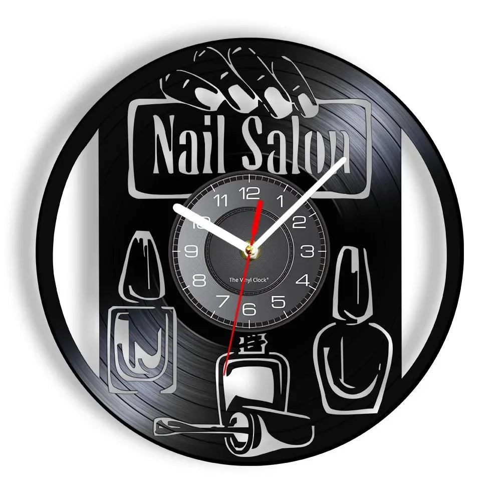 horloge murale vinyle pour salon de manucure et beauté - vue 14 sur 31