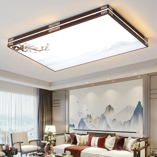 lustre rectangulaire à led pour éclairage intérieur moderne - vue 3 sur 14