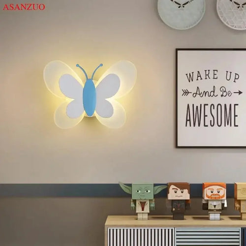 applique murale led papillon décorative pour chambre d'enfant - vue 5 sur 8