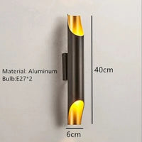 applique murale nordique en aluminium avec éclairage led moderne