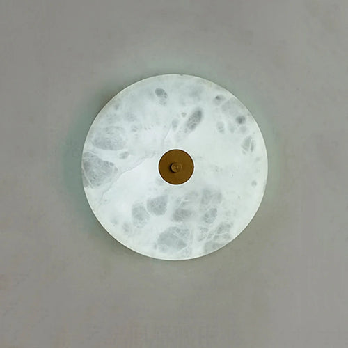 applique ronde en marbre rétro-éclairage pour hôtel - vue 5 sur 9
