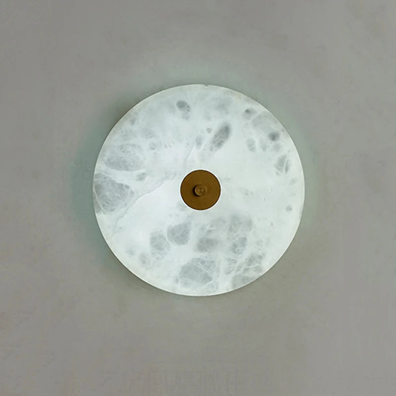 applique ronde en marbre rétro-éclairage pour hôtel - vue 4 sur 9