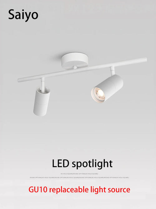 projecteur led 	gu10 sur rail en aluminium angle réglable - vue 2 sur 13