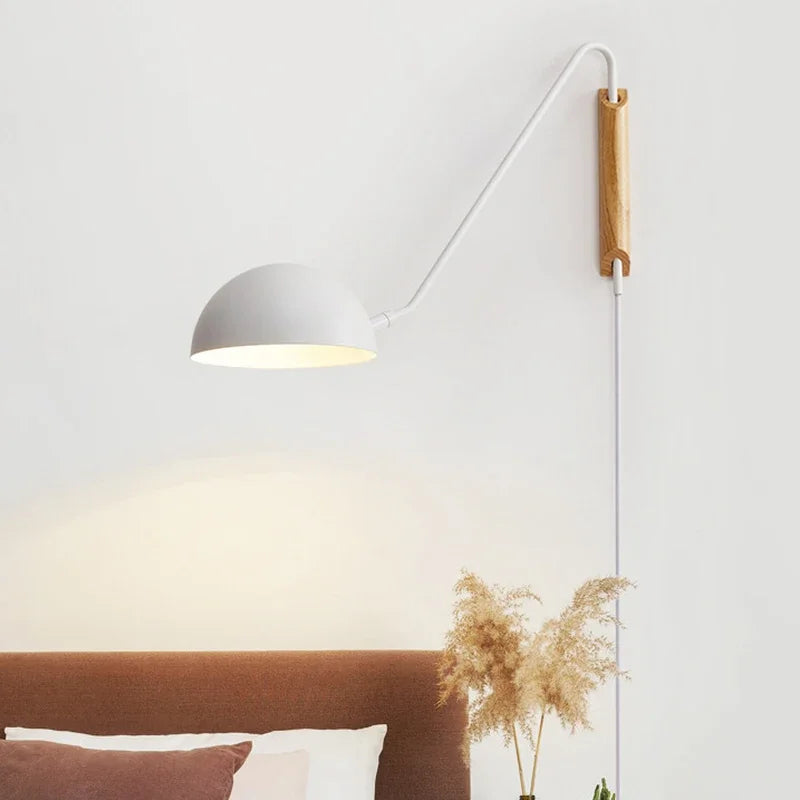 applique murale minimaliste scandinave bras oscillant en fer décoratif