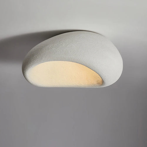 Nordic minimalist Wabi Sabi E27 Led Ceiling Light Modern Japanese Cream style bedroom ceiling light gloss decorative luminaire - vue 2 sur 12