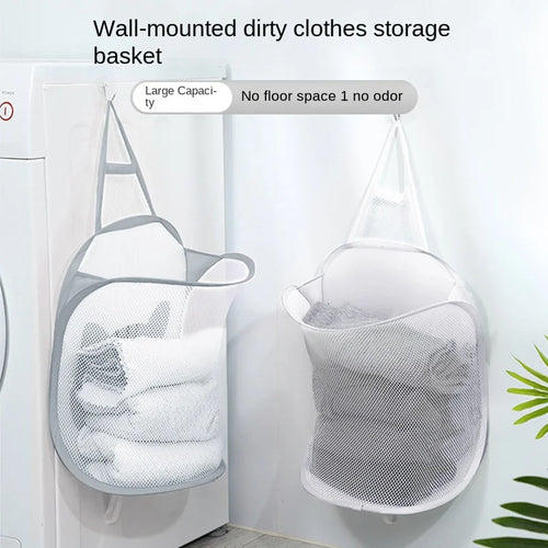 panier à linge pliable pour vêtements sales et rangement suspendu - vue 3 sur 7