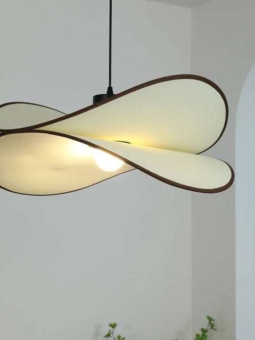 lustre wabi sabi en tissu pour décoration intérieure design moderne - vue 6 sur 9