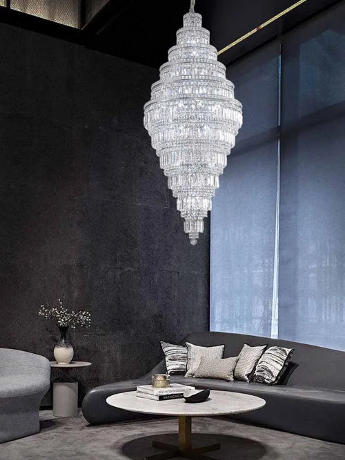 lustre moderne personnalisé en cristal pour éclairage élégant - vue 2 sur 10