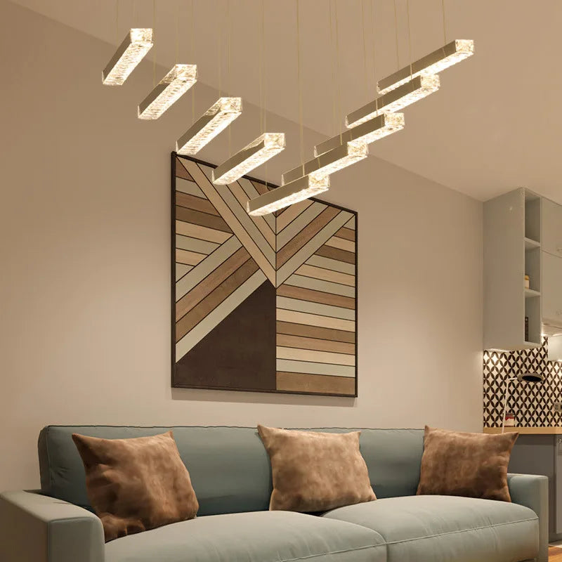 Modern Luxury Creative Led Crystal Chandelier Dining Room, Living Room, Kitchen Table, Meeting Room, Bedroom Lighting Chandelier - vue 3 sur 11