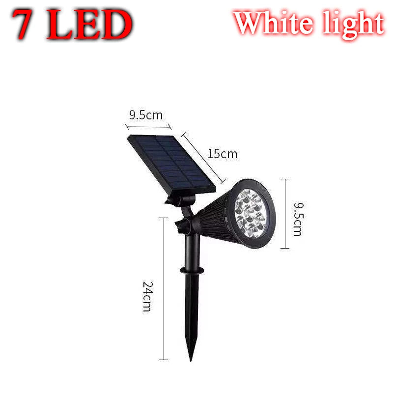 Lampe solaire IP65 lumières extérieures LED sol changeant jardinage lumière de jardin étanche paysage projecteurs décoration de jardin chaude - vue 12 sur 12