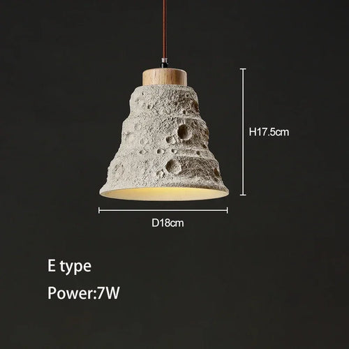 suspension wabi-sabi en ciment et travertin pour décoration intérieure - vue 11 sur 14