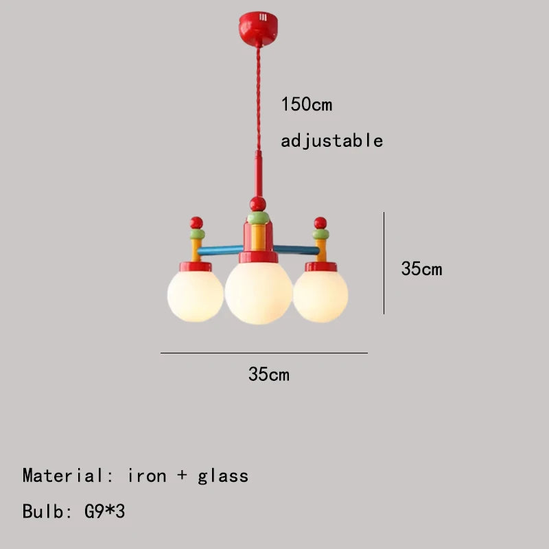 suspension colorée en verre pour une décoration tendance