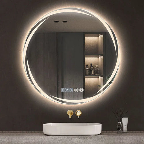 miroir circulaire créatif éclairé pour décoration moderne - vue 7 sur 7