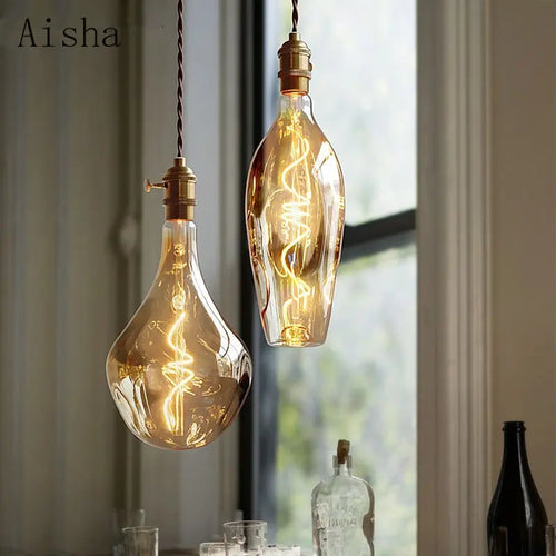suspension rétro en verre pour intérieur moderne et minimaliste - vue 6 sur 10