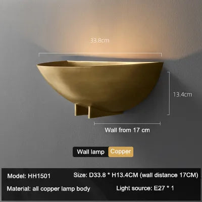 lampe de chevet en cuivre haut de gamme pour intérieur élégant