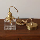 suspension de style japonais vintage en verre et laiton led