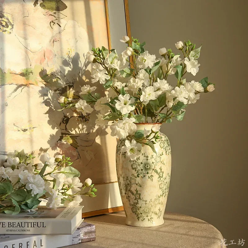 bouquet de camélias en soie pour décoration florale artificielle - vue 5 sur 10
