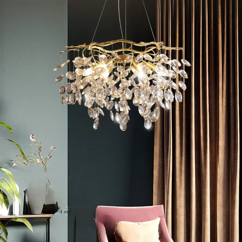 lustre en cristal de luxe pour un éclairage raffiné - vue 3 sur 9