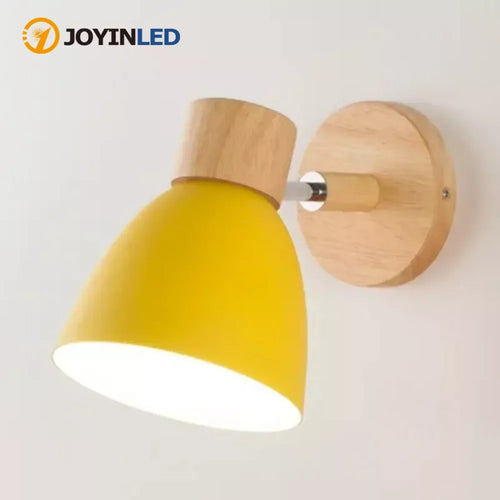 applique murale moderne en bois pour éclairage décoratif nordique - vue 2 sur 8