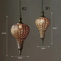 suspension vintage exotique en forme de cage à oiseaux