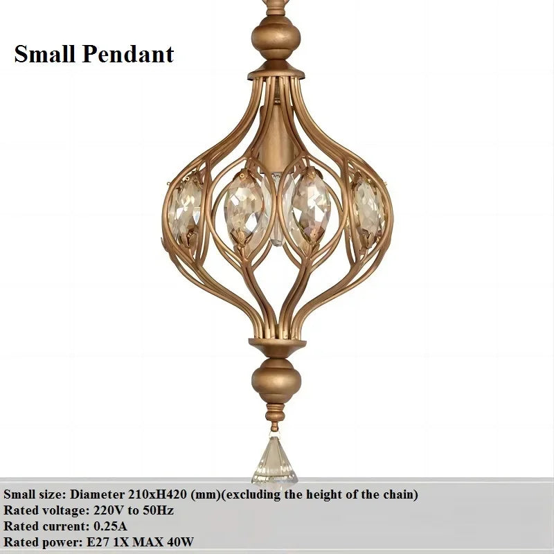suspension en cristal rétro style vintage pour intérieur - vue 8 sur 9