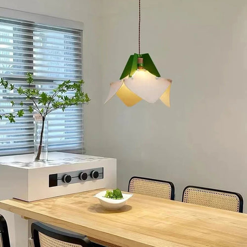 Art Design Restaurant Pendant Lamps Detachable Felt Sconces LED E27 Hanging Light for Living Room Dining Table Green White Pink - vue 4 sur 11