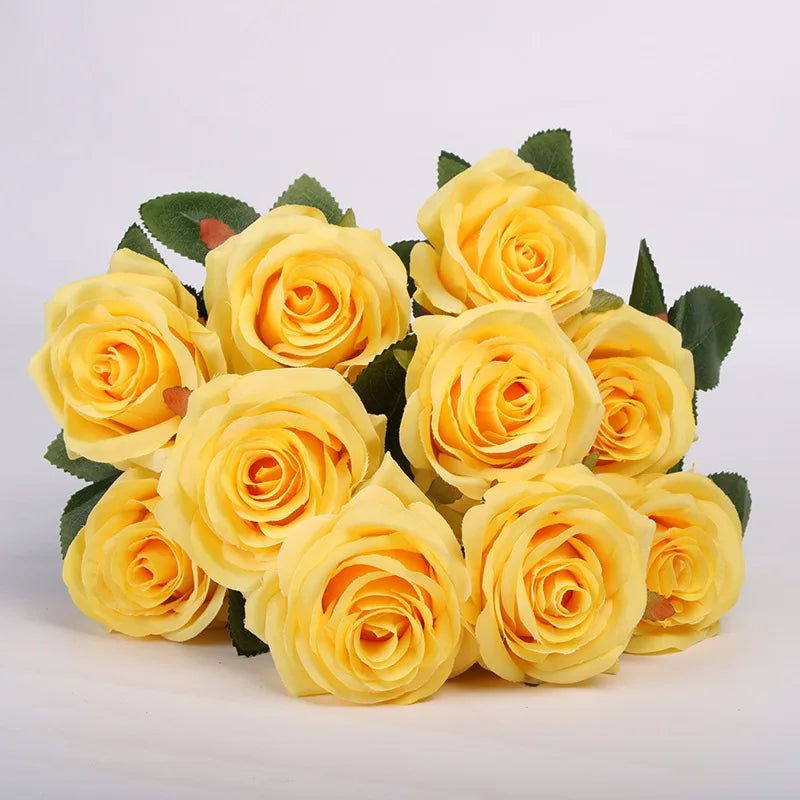 bouquet de roses artificielles pour mariage et décoration intérieure - vue 14 sur 27