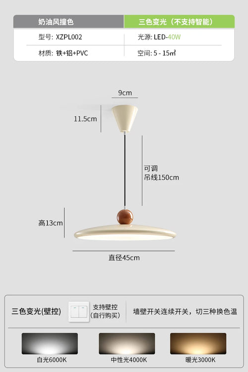suspension design en forme de soucoupe volante pour décoration moderne - vue 10 sur 10