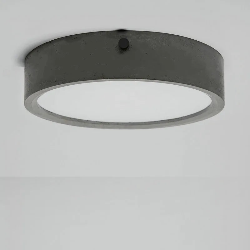 Plafonnier rond en ciment pour salon