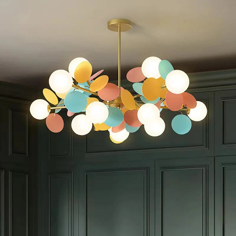 lustre design moderne en verre led style nordique pour intérieur - vue 4 sur 30