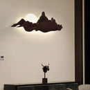 Applique murale créative Zen rétro thé en bois massif