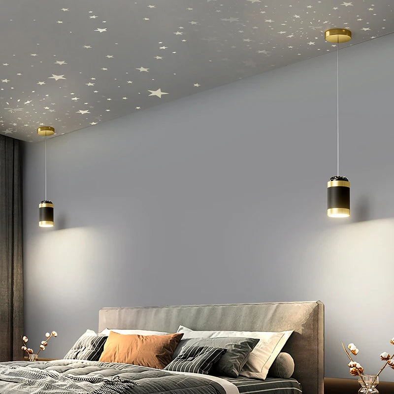 lustre led moderne à suspension pour intérieur nordique décoratif - vue 4 sur 9